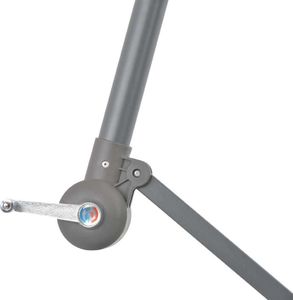 vidaXL Parasol wiszący z aluminiowym słupkiem, 350 cm, kolor taupe 6