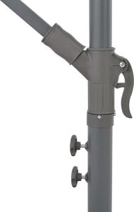 vidaXL Parasol wiszący z aluminiowym słupkiem, 350 cm, kolor taupe 7