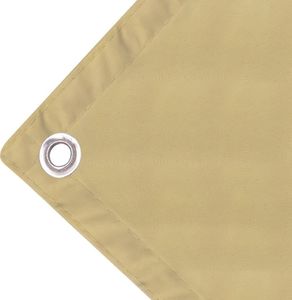 vidaXL Parawan balkonowy z tkaniny oxford 75x400 cm beż 3