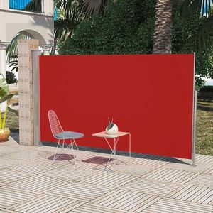 vidaXL Markiza boczna na taras, 160 x 300 cm, czerwona 1