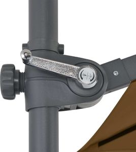 vidaXL Parasol wiszący ze stalowym słupkiem, 250 x 250 cm, taupe 7