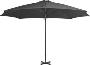 vidaXL Parasol wiszący z aluminiowym słupkiem, 300 cm, antracytowy 3