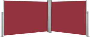 vidaXL Zwijana markiza boczna, czerwona, 120 x 1000 cm 1