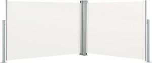 vidaXL Zwijana markiza boczna, kremowa, 100 x 1000 cm 1
