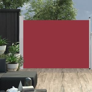 vidaXL Wysuwana markiza boczna na taras, 100 x 500 cm, czerwona 1