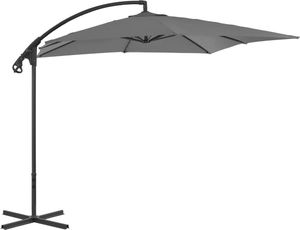 vidaXL Parasol wiszący ze stalowym słupkiem, 250 x 250 cm, antracytowy 1