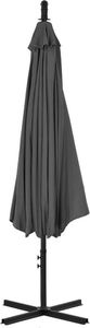 vidaXL Parasol wiszący ze stalowym słupkiem, 300 cm, antracytowy 5