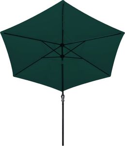 vidaXL Parasol na wysięgniku z LED 3 m, zielony 5