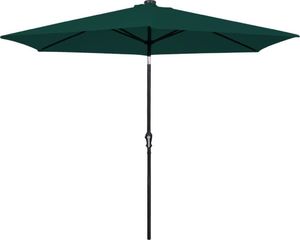 vidaXL Parasol na wysięgniku z LED 3 m, zielony 6