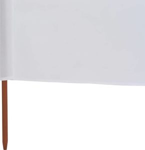 vidaXL Parawan 6-skrzydłowy z tkaniny, 800 x 80 cm, biały 5