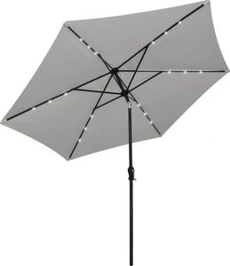 vidaXL Parasol na wysięgniku z LED, 3 m, biały 1