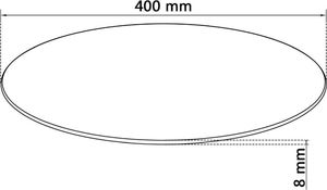 vidaXL Blat stołu ze szkła hartowanego, okrągły, 400 mm 4
