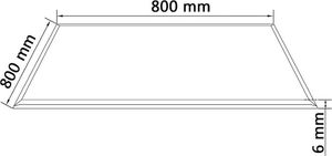 vidaXL Blat stołu szklany, kwadratowy 800x800 mm 4