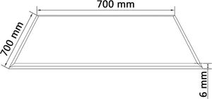 vidaXL Blat stołu szklany, kwadratowy 700x700 mm 4