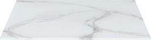 vidaXL Blat stołu, biały prostokąt 120x62 cm, szkło z teksturą marmuru 2