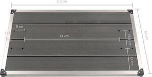 vidaXL prostokątny 110 cm x 60 cm (48205) 8