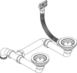 Zlewozmywak vidaXL Granitowy  dwukomorowy, szary 4