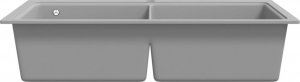 Zlewozmywak vidaXL Granitowy, dwukomorowy, szary 5