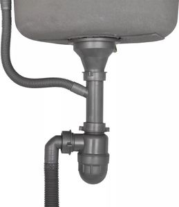 Zlewozmywak vidaXL Zlew kuchenny okrągły, z odpływem, stal nierdzewna, średnica 43 cm 4