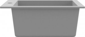 Zlewozmywak vidaXL Granitowy  jednokomorowy, nasadowy, szary 6