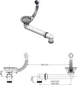 Zlewozmywak vidaXL Granitowy  jednokomorowy, nasadowy, czarny 8