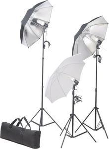 Lampa studyjna vidaXL Zestaw oświetleniowy do studio ze statywami i parasolkami 1