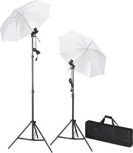 Lampa studyjna vidaXL Zestaw oświetleniowy do studio ze statywami i parasolkami 1