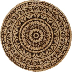 vidaXL Maty na stół, 6 szt., ciemnobrązowe, 38 cm, okrągłe, juta 3