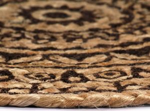 vidaXL Maty na stół, 6 szt., ciemnobrązowe, 38 cm, okrągłe, juta 4