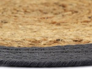 vidaXL Maty na stół 4 szt., naturalny i antracyt 38 cm, juta i bawełna 4