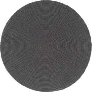 vidaXL Maty na stół, 6 szt., gładkie, ciemnoszare, 38 cm, okrągłe 2