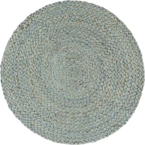 vidaXL Maty na stół, 6 szt., gładkie, oliwkowe, 38 cm, okrągłe, juta 2