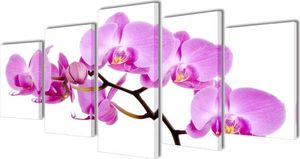 vidaXL Zestaw obrazów Canvas 200 x 100 cm Orchidea 1