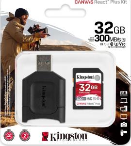 Karta Kingston Canvas React Plus SDHC 32 GB Class 10 UHS-II/U3 A1 V90 (MLPR2/32GB) 3