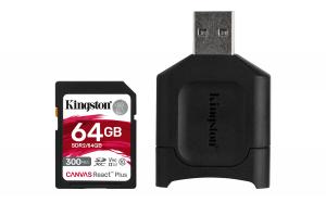 Karta Kingston Canvas React Plus SDXC 64 GB Class 10 UHS-II/U3 V90 (MLPR2/64GB) 1