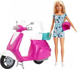 Lalka Barbie Mattel ze skuterem (GBK85) 1