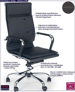 Krzesło biurowe Profeos Parker Czarne 2