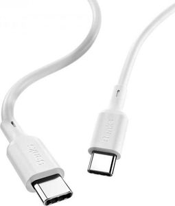 Kabel USB Benks USB-C - USB-C 1.2 m Biały (BKS207WHT) 1