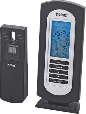 Stacja pogodowa Mebus Wireless Weather Station Czarno-srebrny (40222) 1