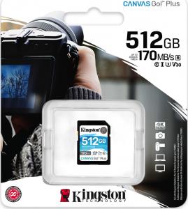 Karta Kingston Canvas Go! Plus SDXC 512 GB Class 10 UHS-I/U3 V30 (SDG3/512GB) 3
