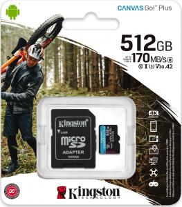 Karta Kingston Canvas Go! Plus MicroSDXC 512 GB Class 10 UHS-I/U3 A2 V30 (SDCG3/512GB) 3