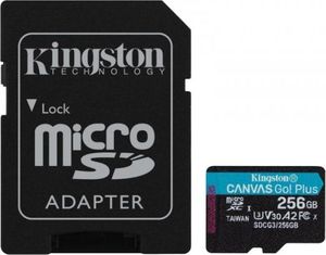 Karta Kingston Canvas Go! Plus MicroSDXC 256 GB Class 10 UHS-I/U3 A2 V30 (SDCG3/256GB) 1
