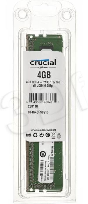 Pamięć Crucial DDR4, 4 GB, 2133MHz, CL15 (CT4G4DFS8213) 2