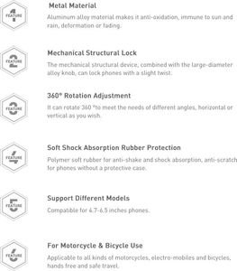 Baseus Uchwyt zaciskowy do motocykla SUKJA-01 22