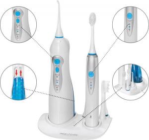 Szczoteczka ProfiCare Szczoteczka soniczna PC-DC 3031 Biała + Irygator 2