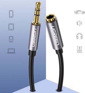 Kabel Ugreen Jack 3.5mm - Jack 3.5mm 1m srebrny (UGR220GRY) 4