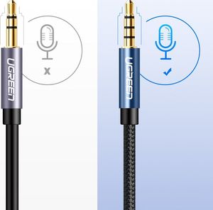 Kabel Ugreen Jack 3.5mm - Jack 3.5mm 1m srebrny (UGR220GRY) 7