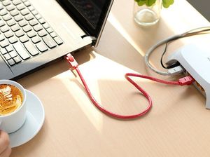 Ugreen Płaski kabel sieciowy z metalowymi wtyczkami, Ethernet RJ45, Cat.6, UTP, 3m (czarny) 2