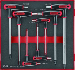 Teng Tools Zestaw 7 kluczy trzpieniowych sześciokątnych z rękojeścią poprzeczną Teng Tools TEDHEX7 1