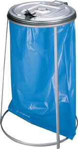 Kosz na śmieci Meva Metalowy stojak cateringowy na worki na śmieci z żelaznym wiekiem 120l 2